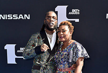 Burna boy and his mum 