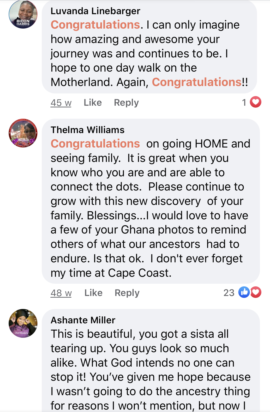 Elise Preston Ancestry Reveal