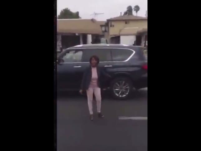 Maxine waters confronting the cops 