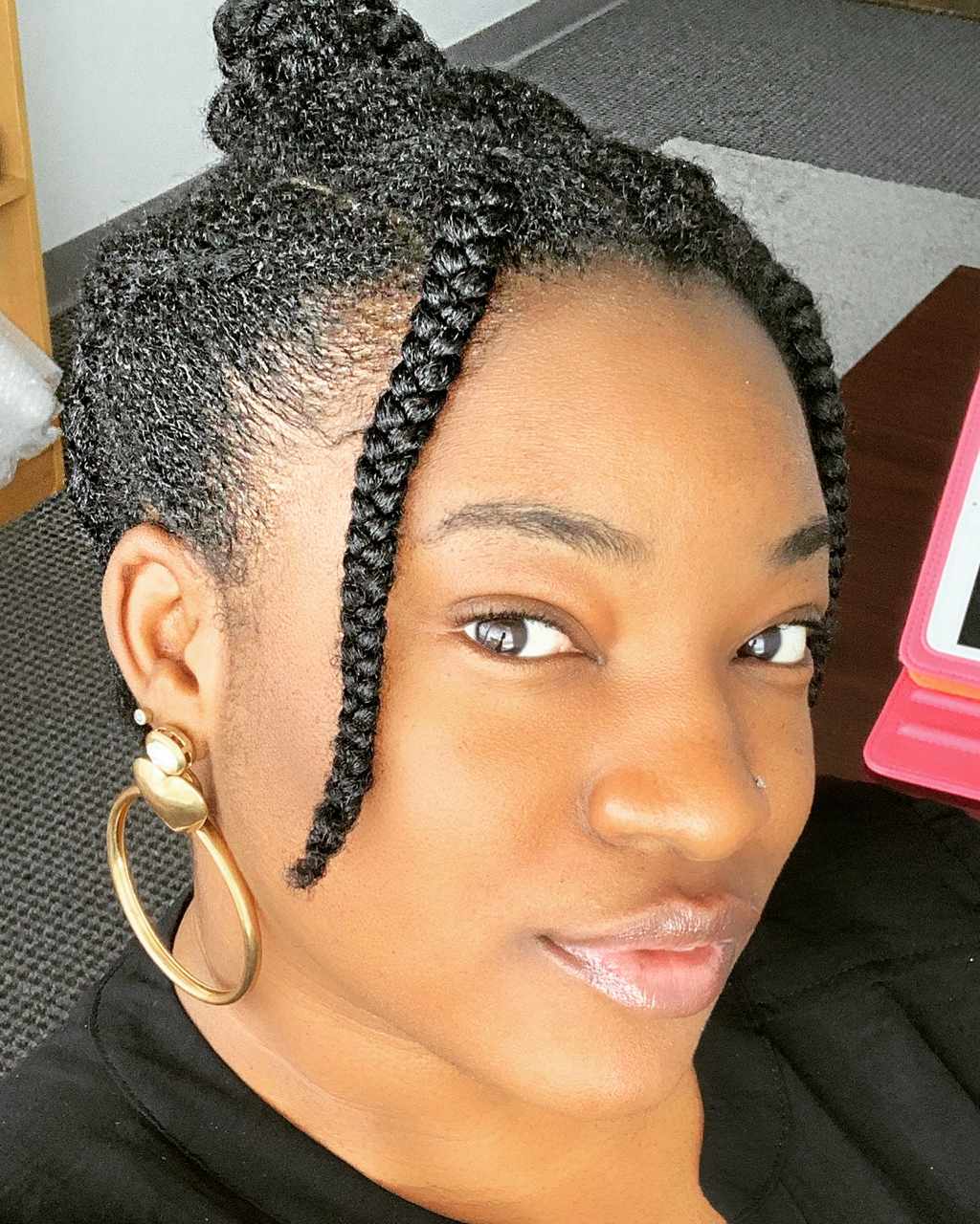 Natural black hair matting