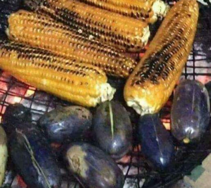 Roasted corn and pear