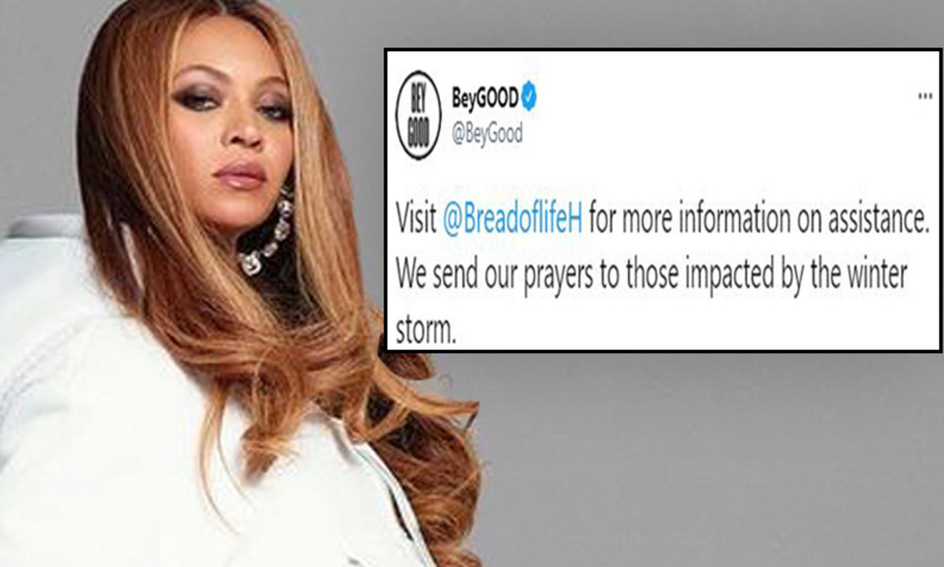 BeyGOOD Foundation Partners With Adidas And Bread Of Life To Provide Relief For Those Impacted By Texas Snow Storm 