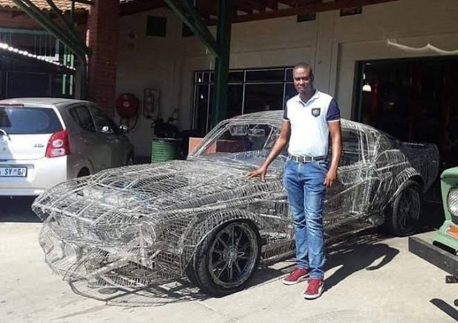 South African Man Hand-Builds A 1967 Ford Mustang Entirely Out Of Wire