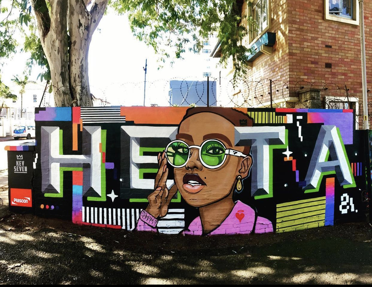 South African Artist, Kev Seven Pays Tribute To Afro Futurism In Colorful Mural