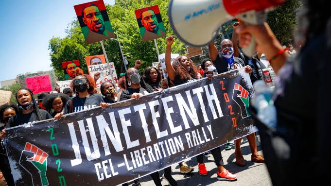 The Senate unanimously passes a Bill making Juneteenth a Federal Holiday
