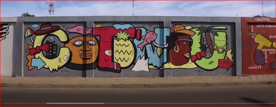 Africa's longest graffiti  Check out Africa's longest graffiti mural in Cotonou, Benin Republic