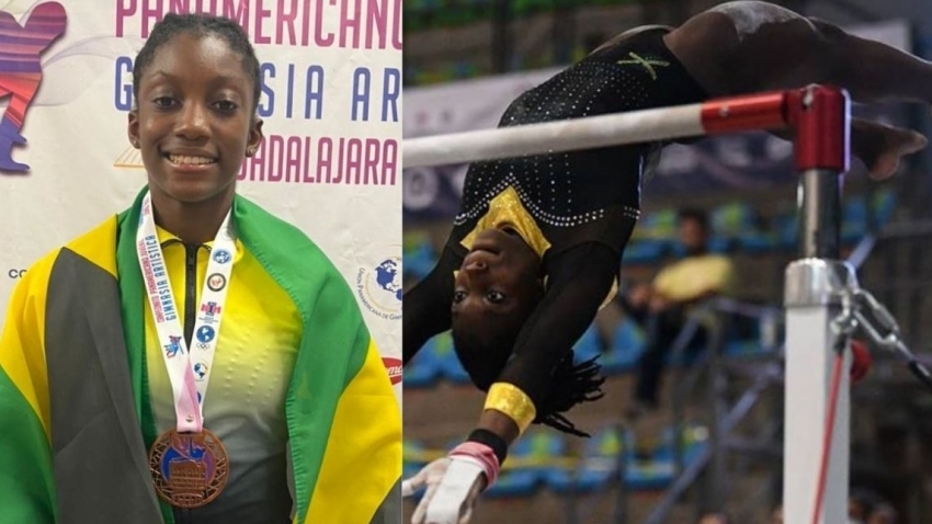 14 Year Old Alana Walker makes history as first Jamaican to win international gymnastics medal