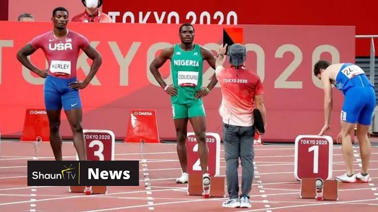 More Frustration For Team Nigeria, As Olympian Divine Oduduru Gets Disqualified at The Olympics For Making A False Start