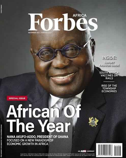 Forbes magazine names Ghanaian President, NANA AKUFO-ADDO as the African Of The Year