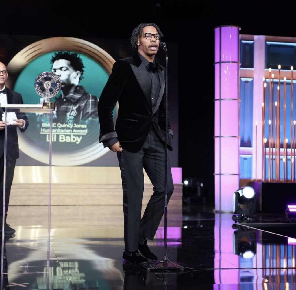 Rapper Lil Baby Receives The Quincy Jones Humanitarian Award For His Social And Racial Justice Efforts 