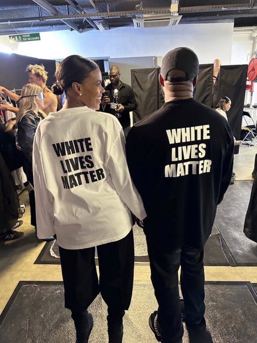 Kanye West And Candace Owens Wear White Lives Matter T-Shirts In Paris