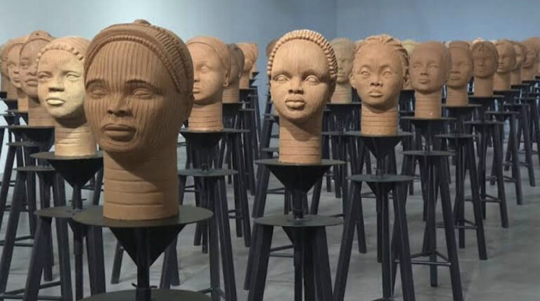 Nigerian Chibok schoolgirls who were abducted by Boko Haram honored in exhibition