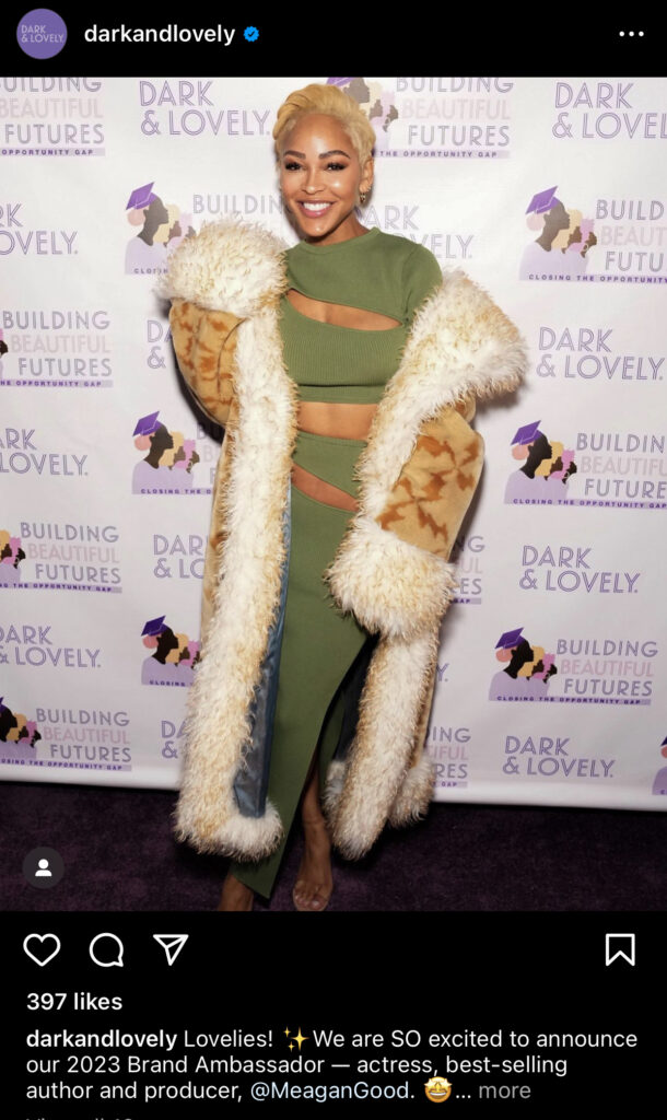 Meagan Good becomes latest ambassador for Dark & Lovely